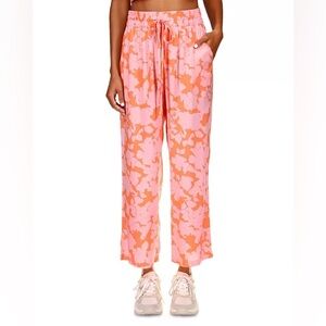 Sanctuary Carefree Cropped Pants, Pink and Orange, S
